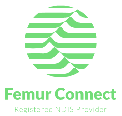 Logo of Femur Connect, a registered NDIS provider.
